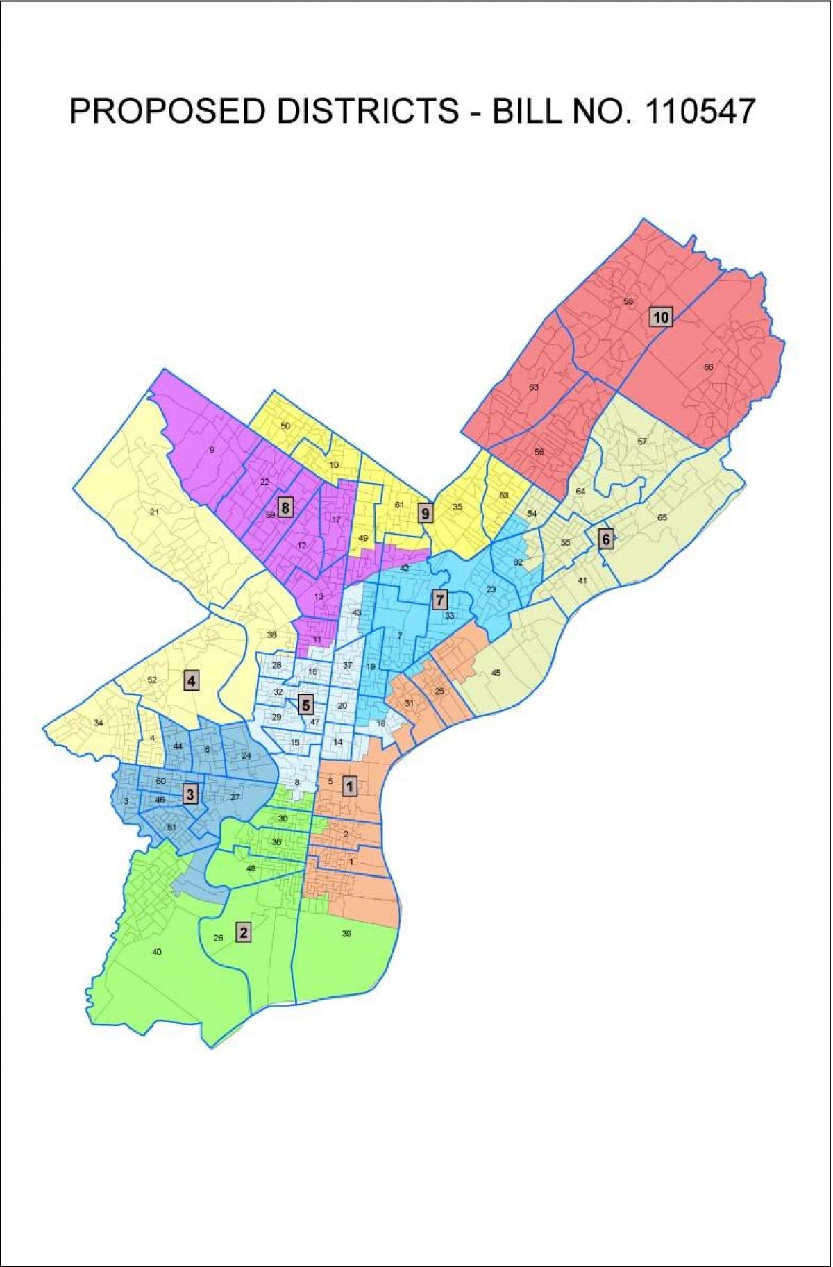 Filadelfijos miesto žemėlapis