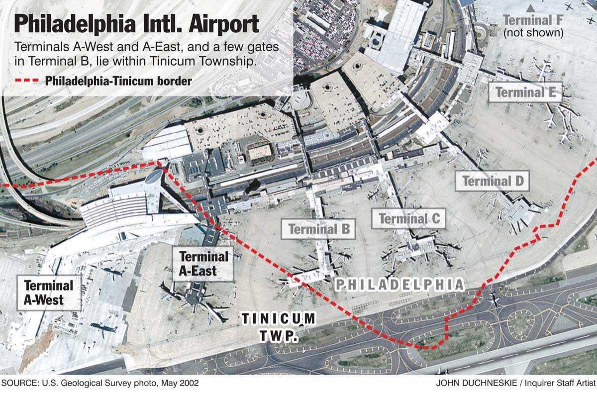 Filadelfijos terminalo žemėlapyje