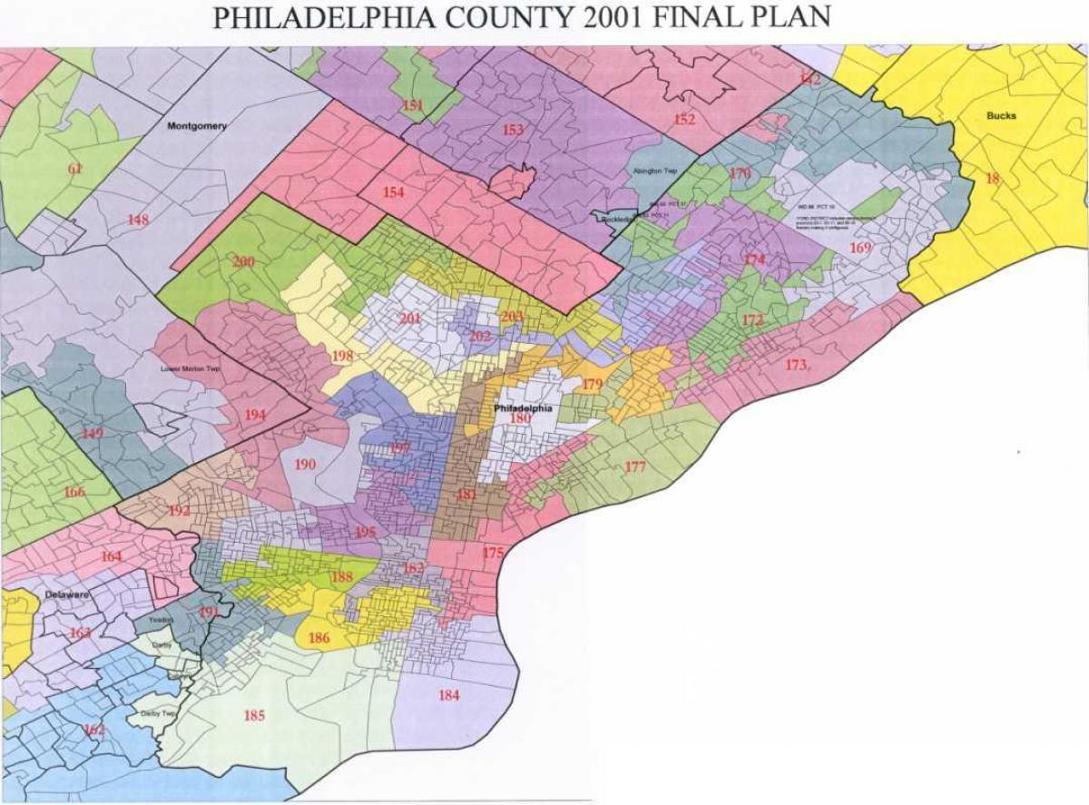 Filadelfijos taryba rajono žemėlapis