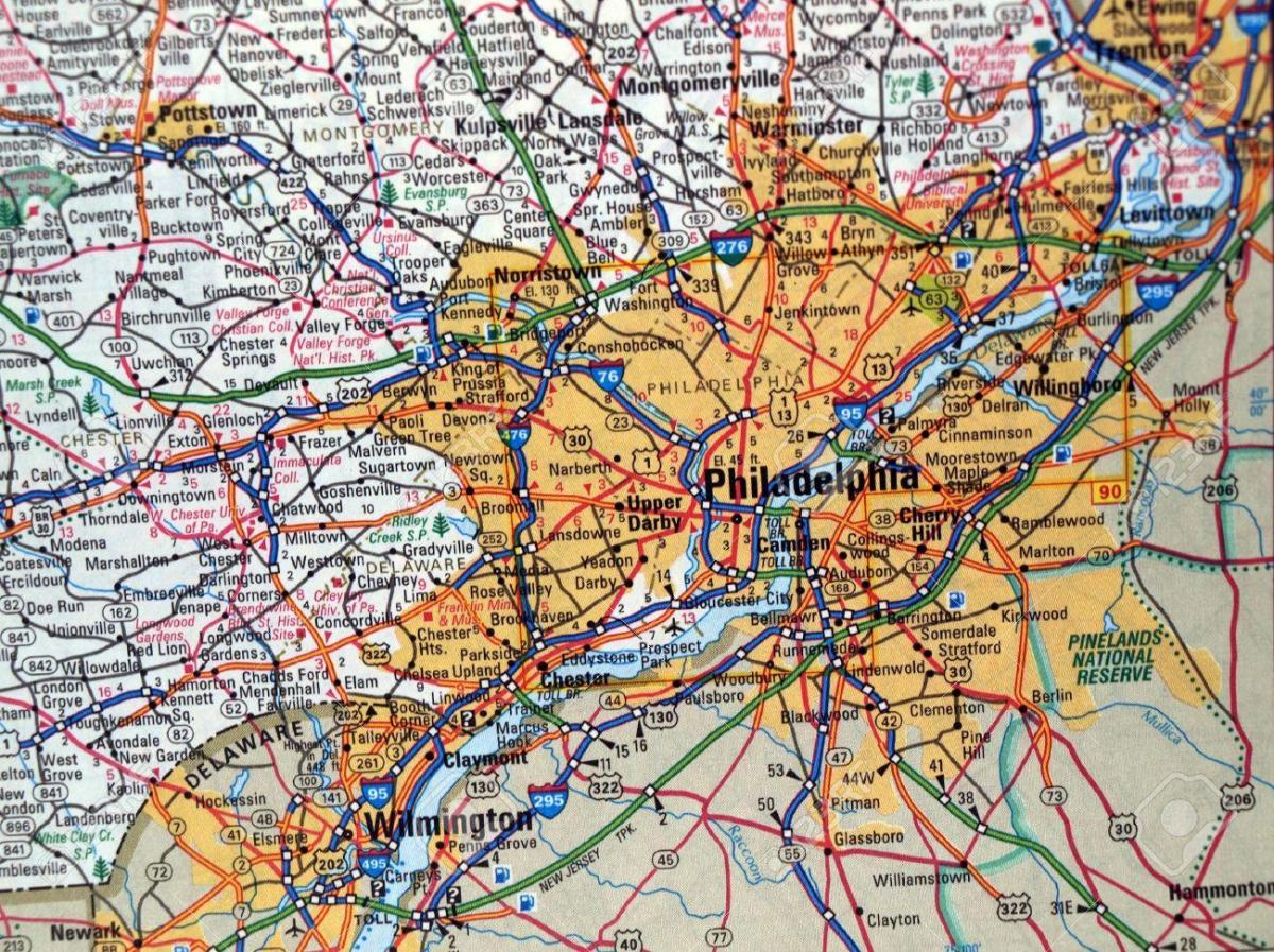 žemėlapis iš Philadelphia pa