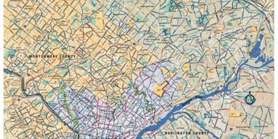 Philly dviračių žemėlapis