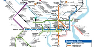 Philly metro žemėlapis