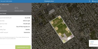 Žemėlapis Filadelfijos stormwater 