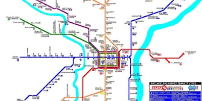 Filadelfijos viešojo transporto žemėlapis