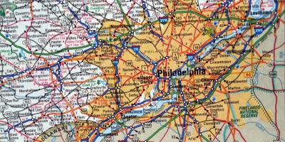 Žemėlapis iš Philadelphia pa