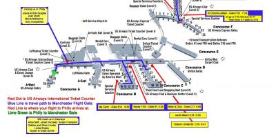 Žemėlapis Filadelfijos oro uostas