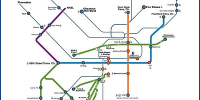 Pertvara Philly žemėlapyje